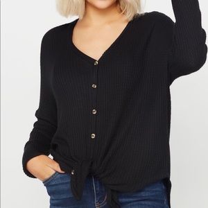 URBAN OUTFITTERS “Out From Under Jojo Oversized Thermal Button-Front Cardigan”